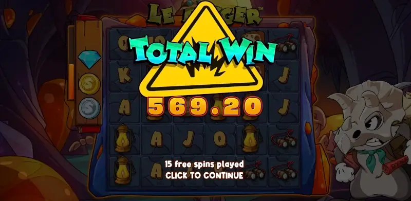 Gold Digger Epic Win layout example