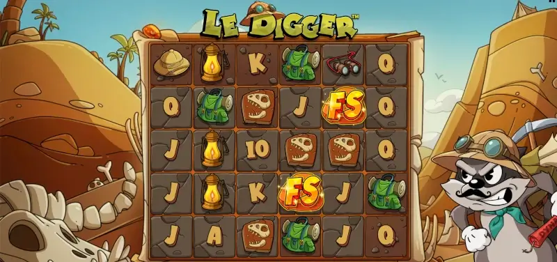 Visual description of Le Digger grid showing FS symbols and layers